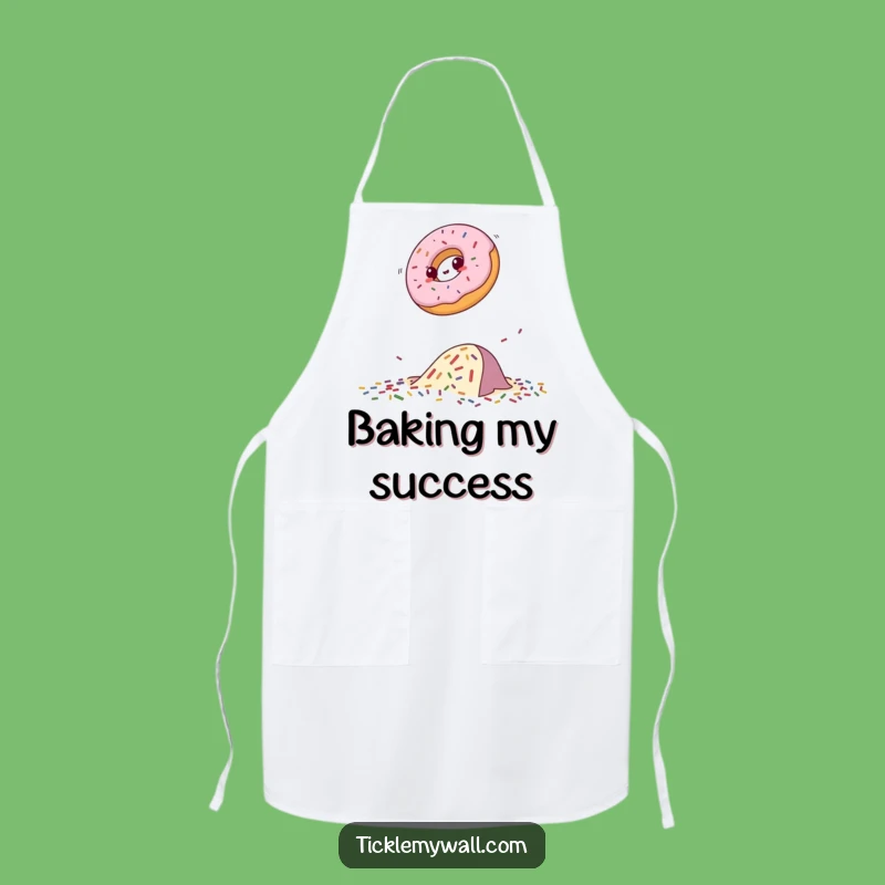 Funny Donut Obstacle Apron - Bake with Determination and Humor!