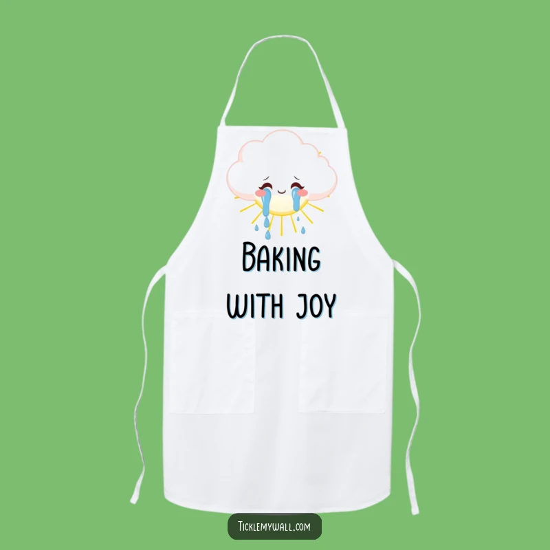 Funny Joyful Cloud Apron: Tears of Happiness Chef, Whimsical Kitchen Gift
