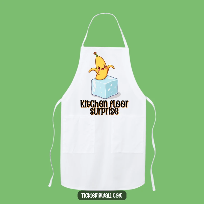 Funny Banana Peel Slip Apron: Cook with Caution and Comedy Gift