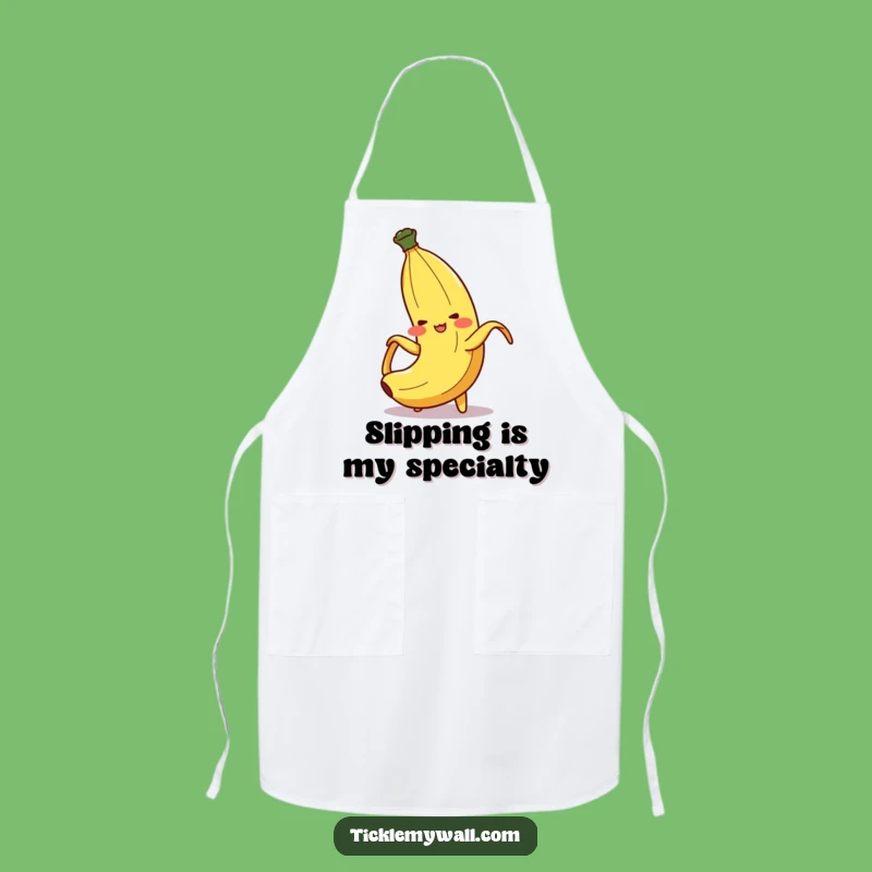 Funny Banana Peel Slip Apron Cook with Comedic Flair