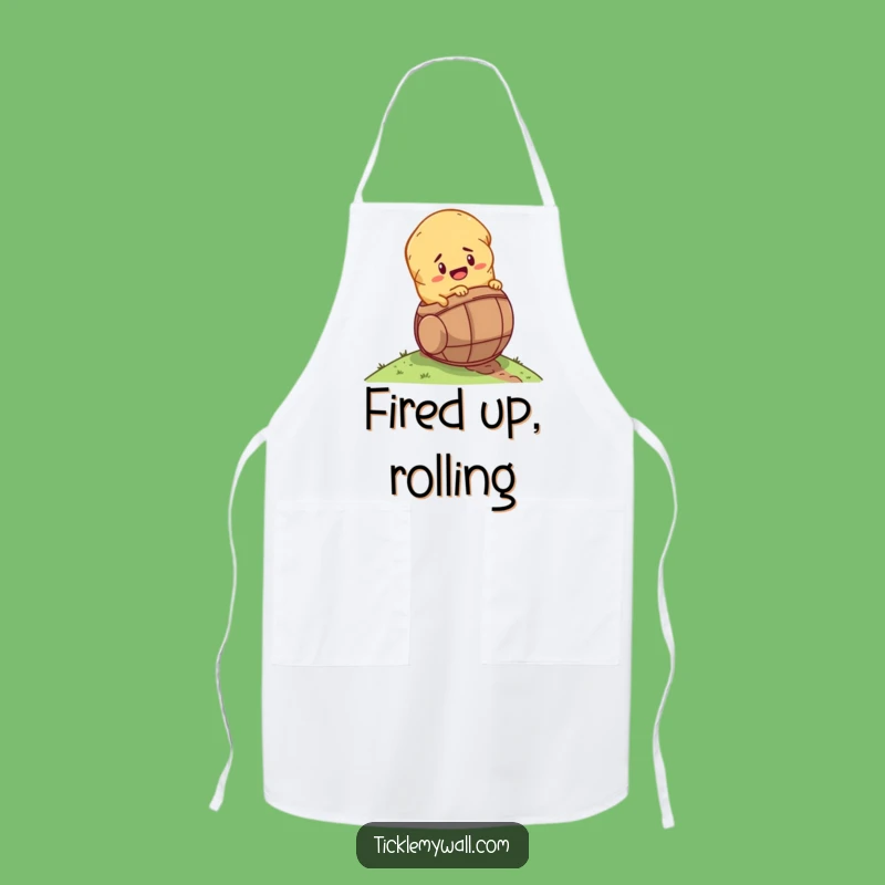Funny Determined Potato Barrel Apron - Durable & Humorous Kitchen Wear