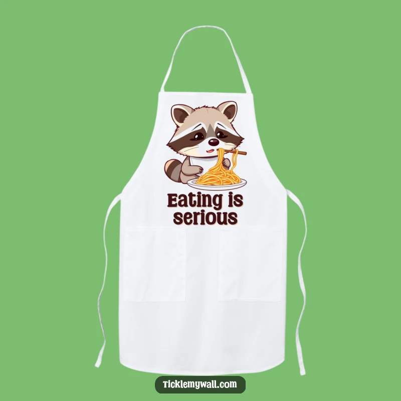 Funny Raccoon Spaghetti Apron: Hilarious Kitchenwear for Messy Cooks