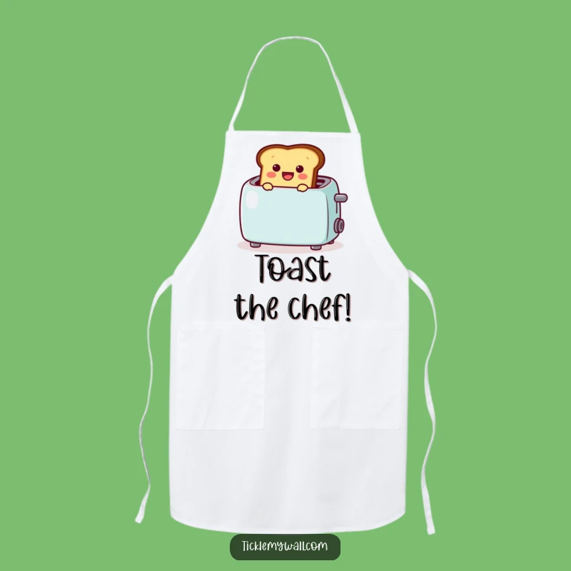 Funny Toast Apron: Bake with Morning Cheer and a Pop!