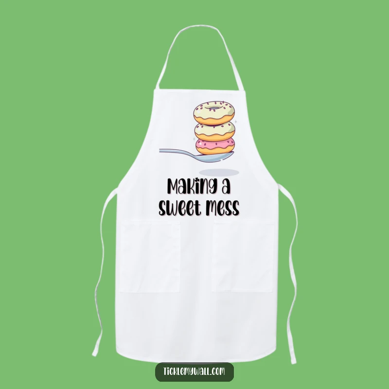 Funny Donut Stack Apron: Cook with Comedy and Hilarious Dessert Style