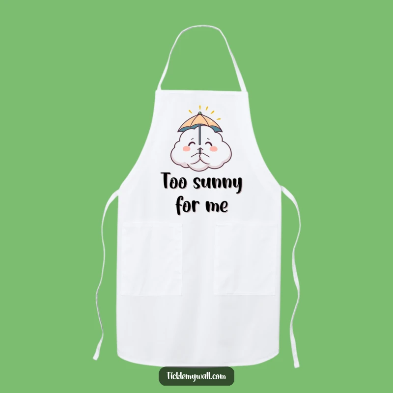 Funny Nervous Cloud Apron: Kitchen Humor for the Worrywart Chef