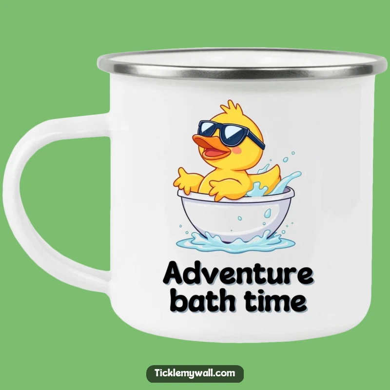 Funny Sunglasses Duck Splash Camping Mug: A Hilarious Adventure Drinkware