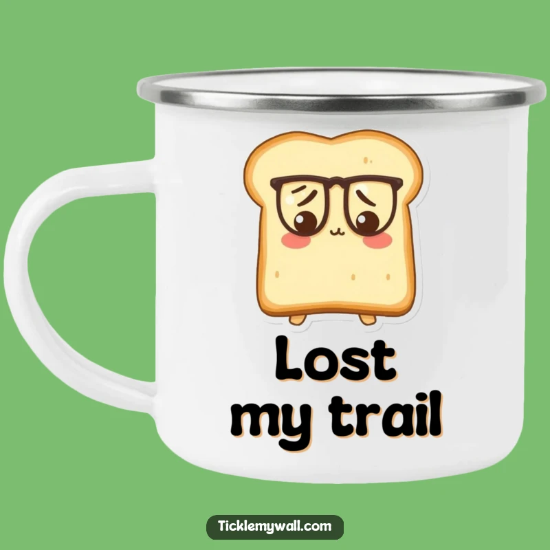 Funny Puzzled Toast Camping Mug: Intellectual Campfire Brew, Hilarious Outdoor Gift
