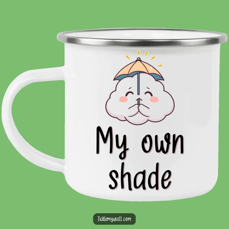 Funny Nervous Cloud Camping Mug: Outdoor Humor for Your Adventures