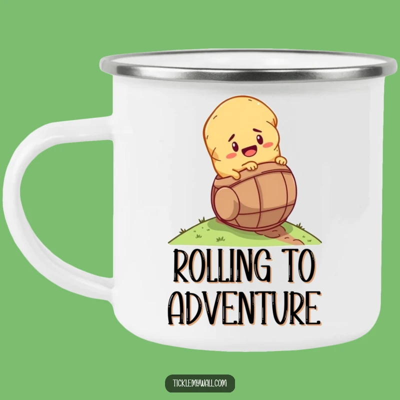 Funny Determined Potato Barrel Camping Mug - Rugged & Humorous Outdoor Gear
