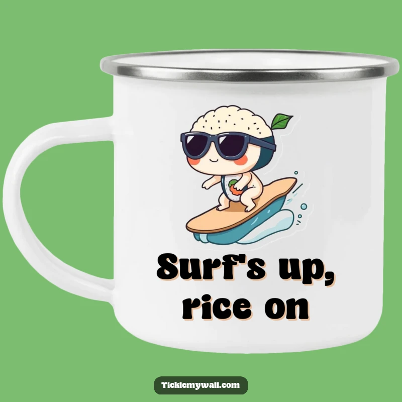 Funny Sushi Wave Sunglasses Camping Mug: Adventure in Style!