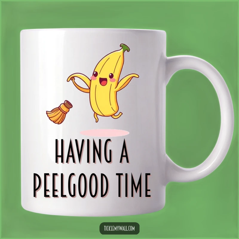 Funny Dancing Banana Peel Mug - Hilarious Broom Dance Gift for Groovy People!