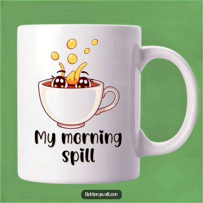 Funny Dramatic Teacup Spill Mug: Hilarious Tea Lover Gift