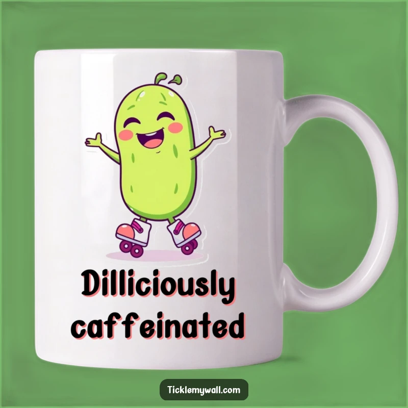 Funny Laughing Pickle Roller Skate Mug: Hilarious Gift!