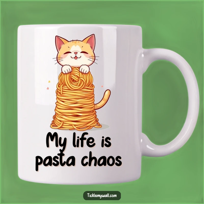 Funny Cat Spaghetti Balance Mug: A Hilarious Gift for Cat Lovers!