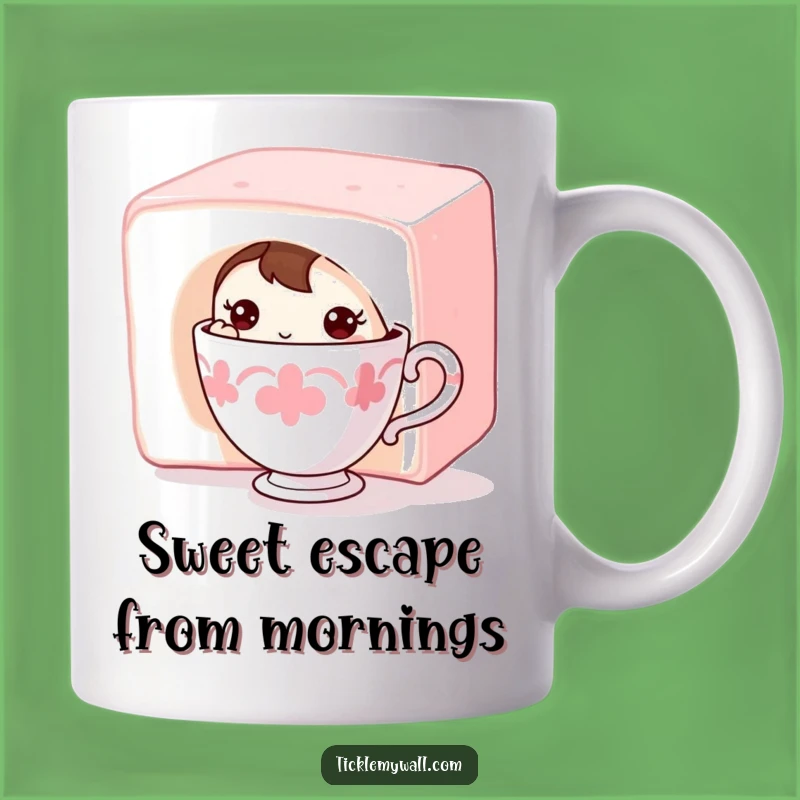 Funny Shy Teacup Mug A Sweet Gift for Introverted Tea Lovers