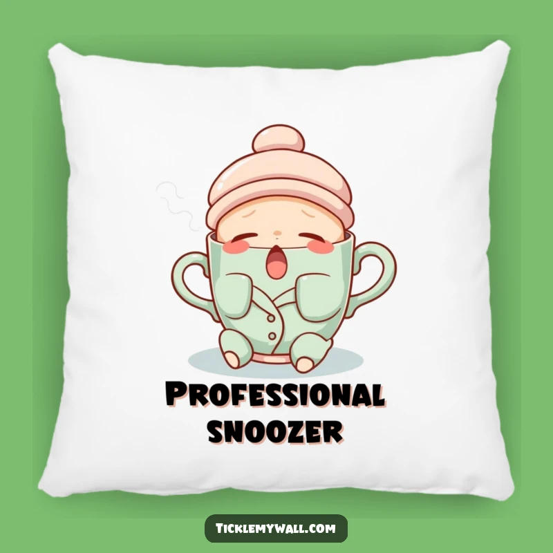 Cozy Funny Sleepy Teacup Pajama Pillow Gift - Huggable Comfort!