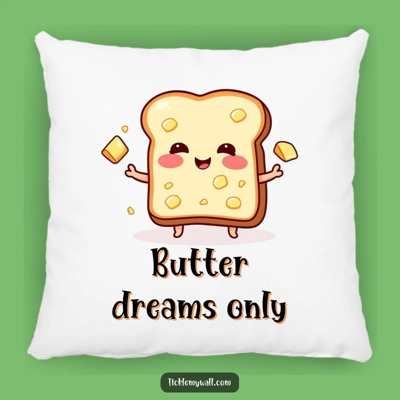 Funny Blushing Toast Butter Juggling Pillow - Soft & Comical Home Decor Accent