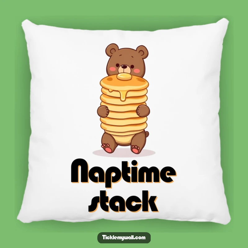 Funny Clumsy Bear Pillow: Cozy Comfort & Pancake Balancing Humor