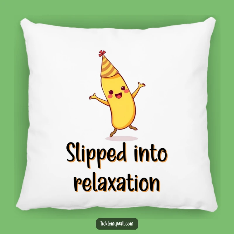 Funny Dancing Banana Slips Pillow: Comfy Comedy Cushion