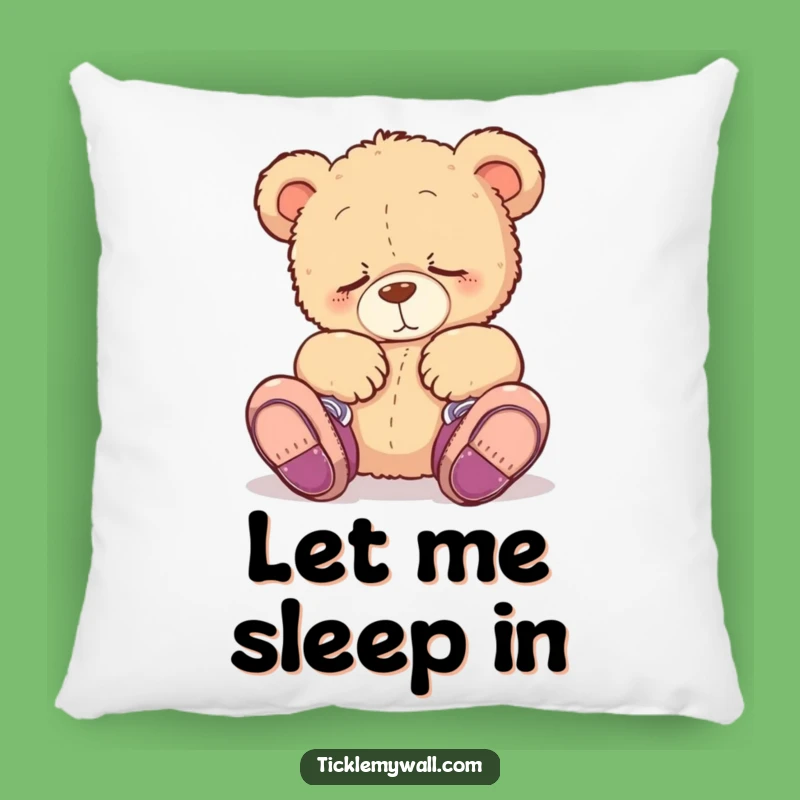 Funny Sleepy Teddy Bear Pillow: Cuddle Comfort with Adorable, Sleepy Humor
