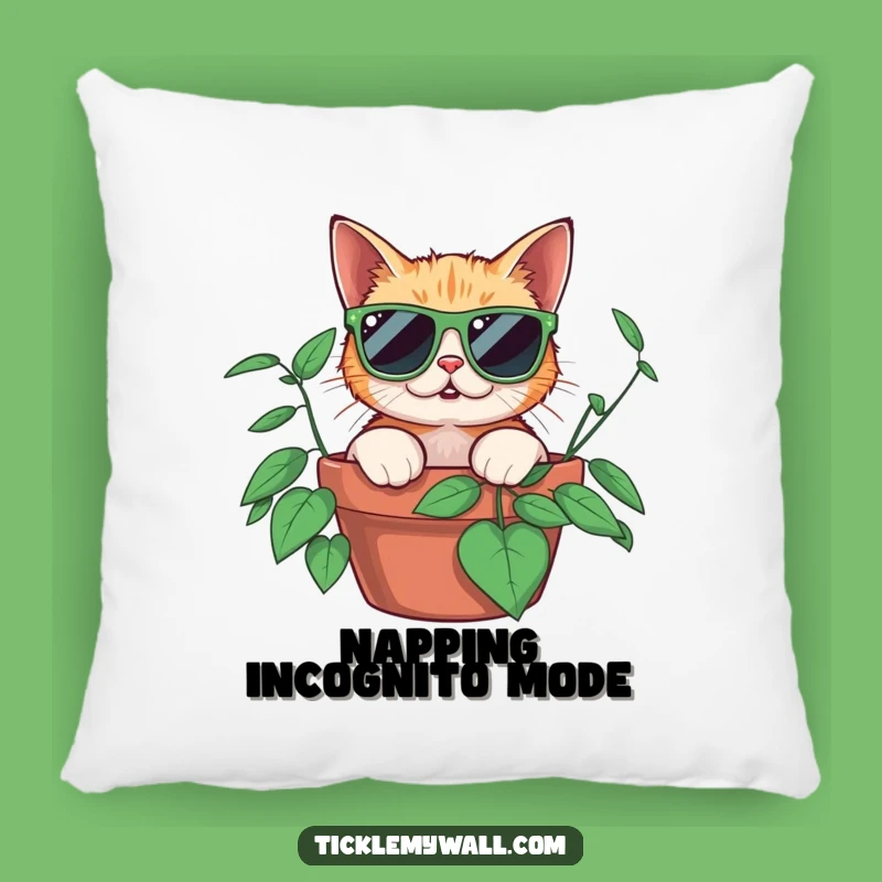 Funny Surprised Cat Pillow, Soft Plant Peek Cushion, Comfy and Hilarious Home Decor