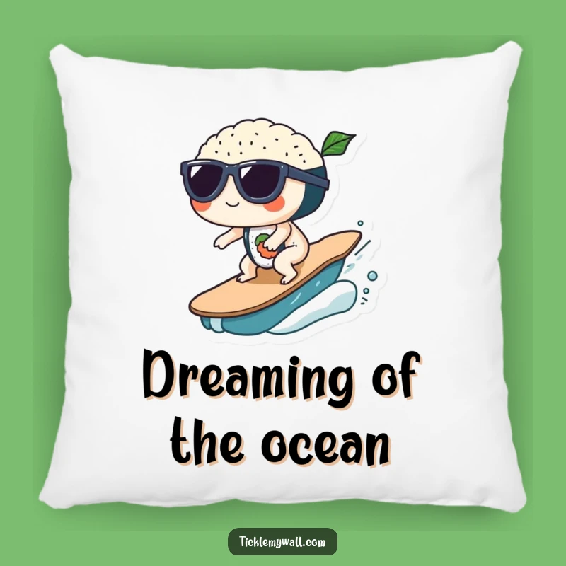 Funny Sushi Wave Sunglasses Pillow: Add Some Cool Comfort!