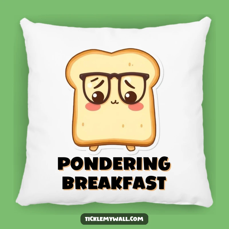 Funny Puzzled Toast Pillow: Cozy Intellectual Accent, Hilarious Gift