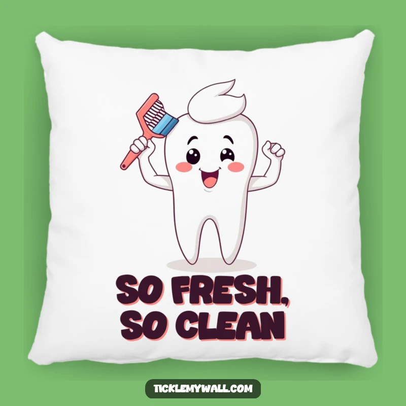 Funny Toothbrush Muscle Pillow - Comfy & Hilarious Cartoon Accent