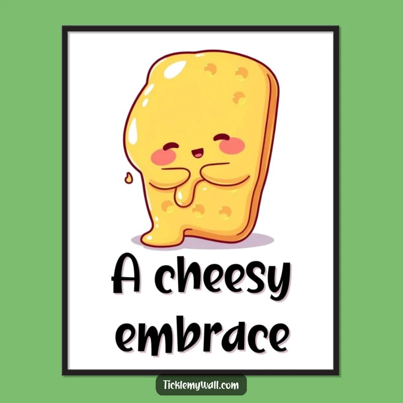 Funny Cheese Cracker Digital Art: Instant Cheesy Humor for Your Walls