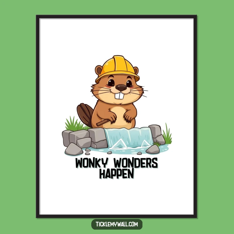 Funny Beaver Builder Digital Art - Instant Laughs for Your Walls!
