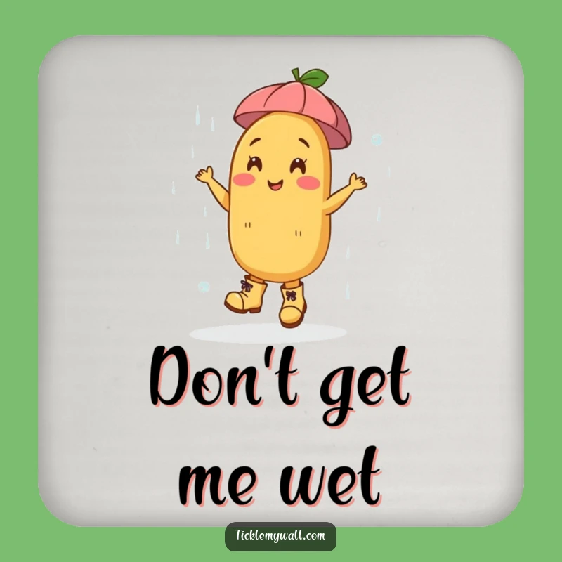 Funny Dancing Potato Boots Rain Coaster: Protect Surfaces Happily!