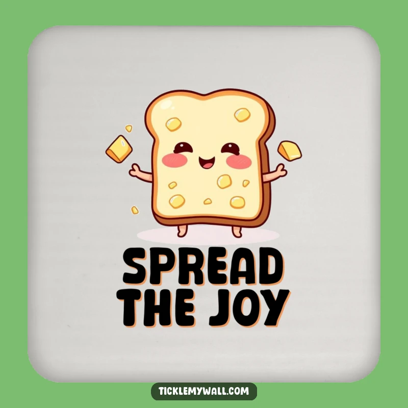 Funny Blushing Toast Butter Juggling Coaster - Protect Surfaces with Comedy