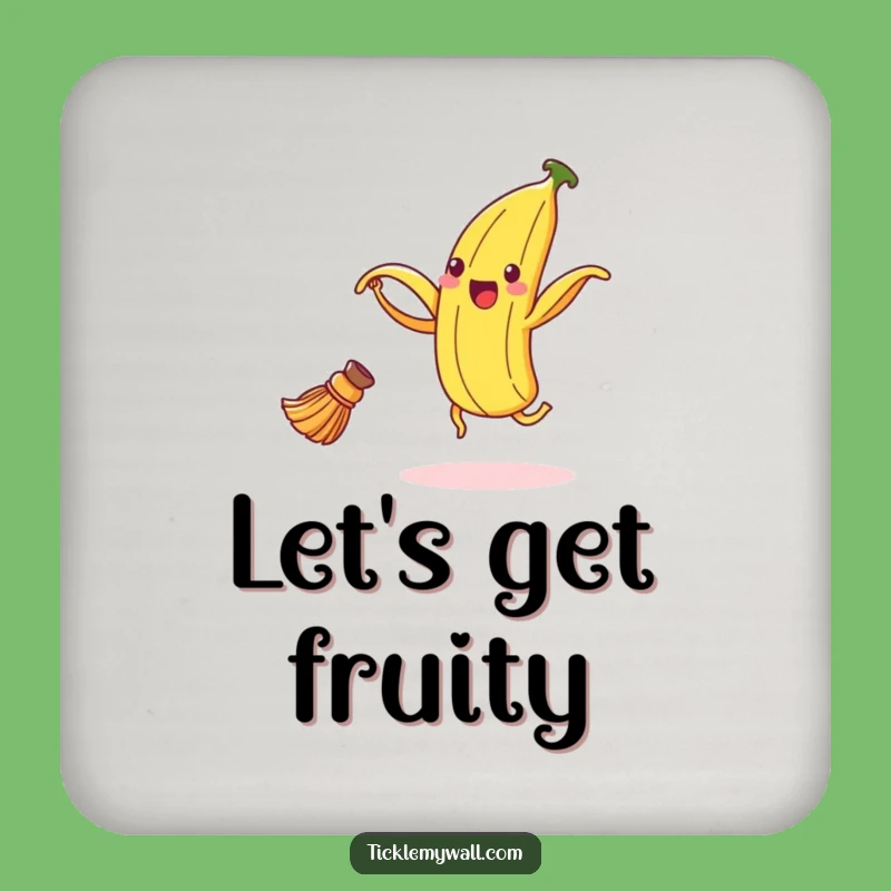 Funny Dancing Banana Peel Coasters (Set of 4) - Protect Surfaces with Funky Flair!