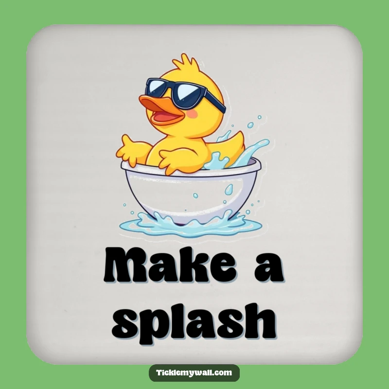 Funny Sunglasses Duck Splash Coaster: A Hilarious Touch for Your Table