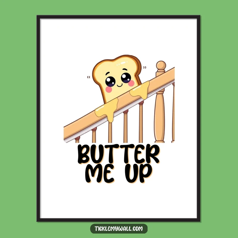 Funny Googly Eyed Toast Poster: Hilarious Art for Kitchen Drama