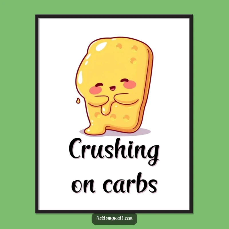 Funny Cheese Cracker Poster: Hilarious Wall Art for Food Lovers