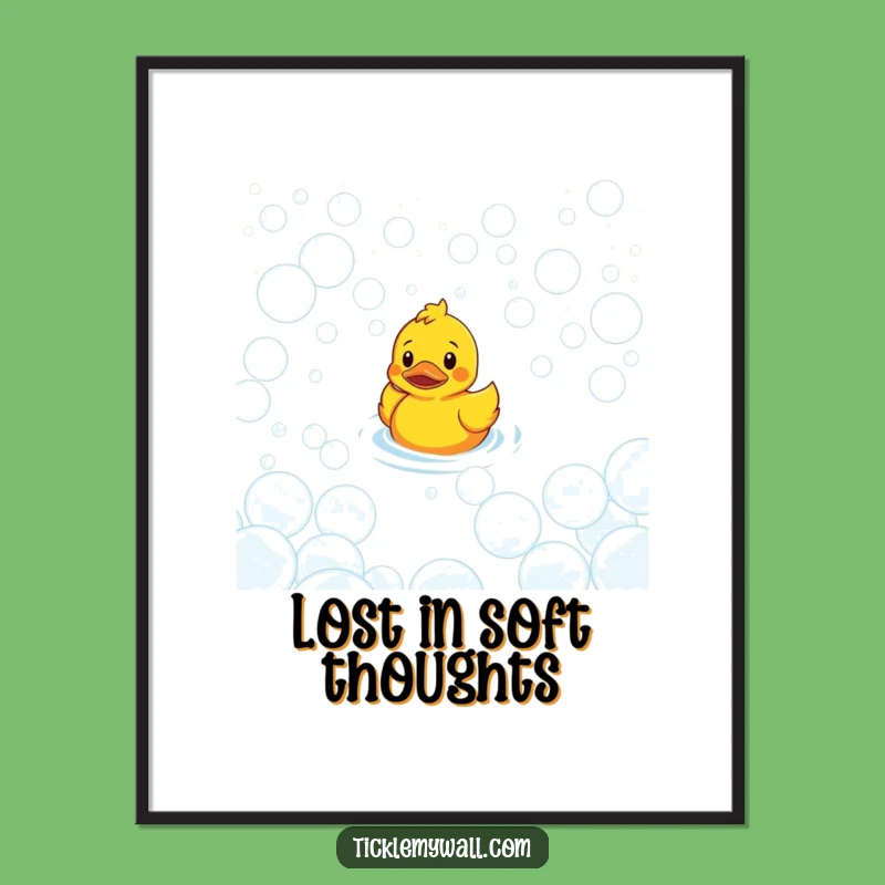 Funny Confused Duck Bubble Maze Poster: Hang Up Puzzlement!