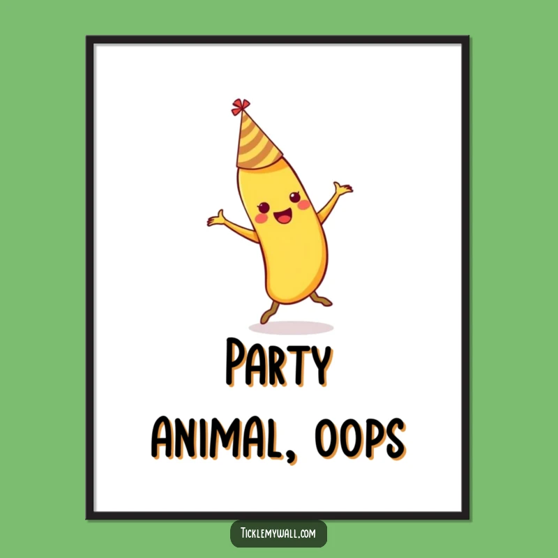 Funny Dancing Banana Slips Poster: Hilarious Wall Art