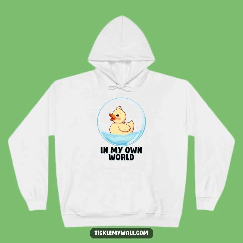 Cozy Funny Rubber Ducky Bubble Hoodie: Delighted Ducky Rides Giant Bubble, Great Funny Gift