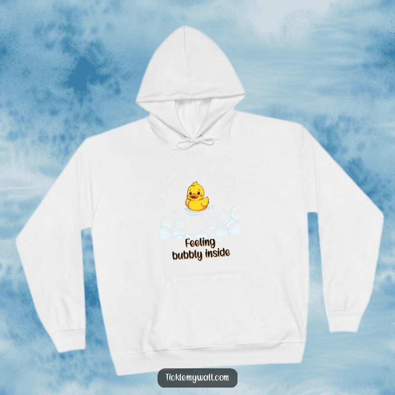 Funny Confused Duck Bubble Maze Hoodie: Confused duck in a bubble maze, a cozy and funny gift.