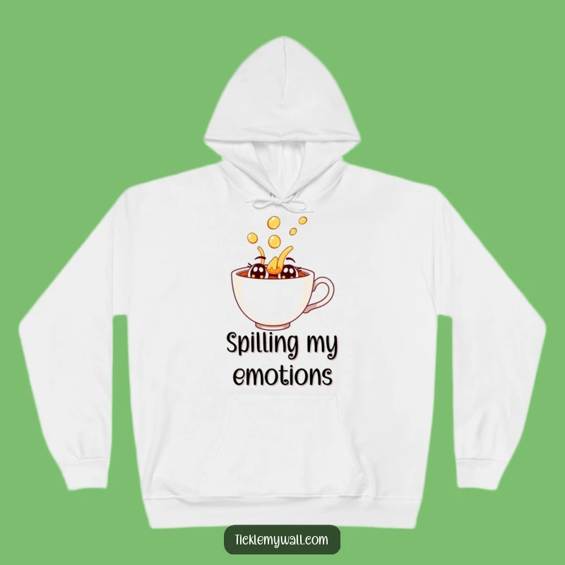 Funny Dramatic Teacup Spill Hoodie: Cozy Tea Time Drama
