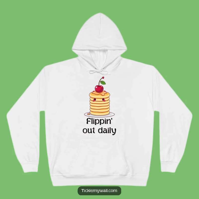 Funny Wobbly Pancake Hoodie, Cozy Balancing Style, Warm and Hilarious Gift