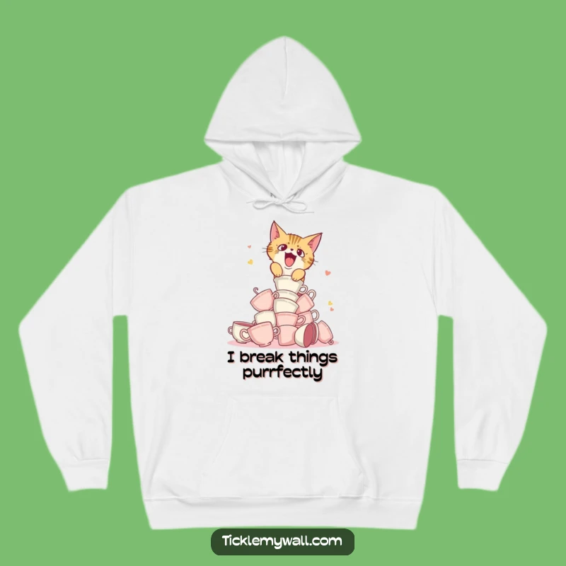 Cozy Funny Cat Teacup Hoodie - Warm Up with a Cat-astrophe Gift!