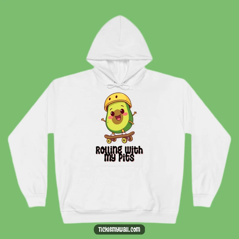 Funny Avocado Skateboarder Hoodie: Cozy & Cool Comfort
