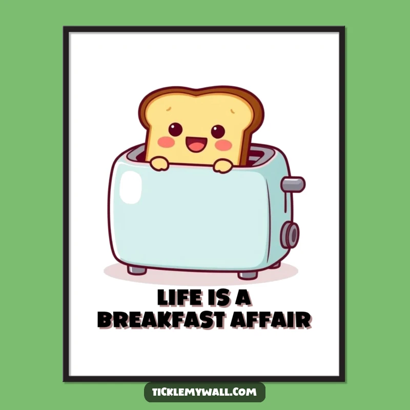 Cheerful Toast Wall Art Free Printable: Pop of Joy Downloadable Decor