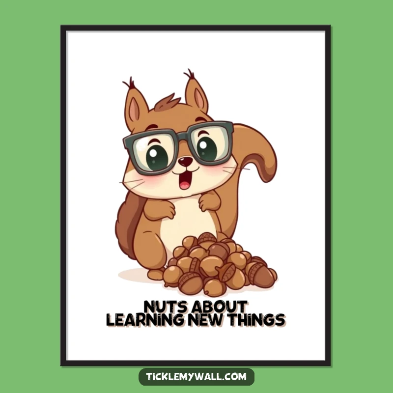 Funny Free Printable Wall Art: Goofy Squirrel Glasses, Hilarious Downloadable Art For Decor