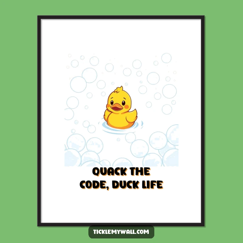 Free Printable Wall Art: Confused Duck Bubble Maze, Hilarious Downloadable Decor Piece