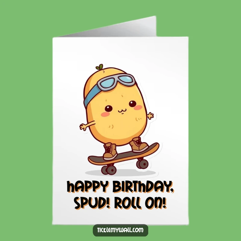 Free Printable Potato Skater Birthday Card - Rad Downloadable Gift for Legends!
