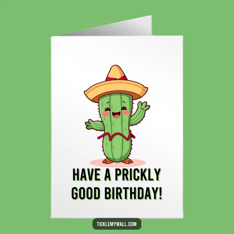 Free Printable Birthday Card: Limbo Cactus Fiesta Fun, Hilarious Downloadable Gift
