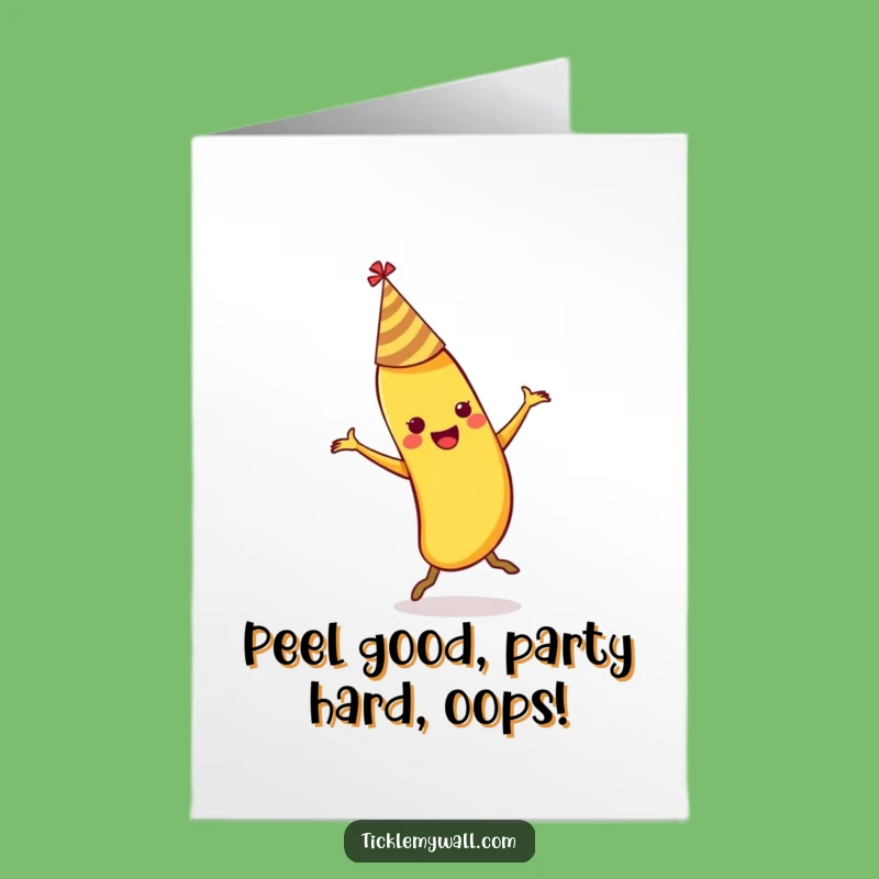 Free Printable Birthday Card: Dancing Banana Slips - Funny Downloadable Gift for Party Goers